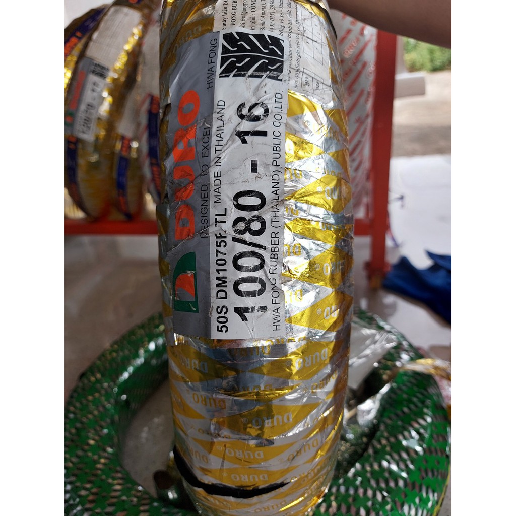 Lốp(vỏ) Duro 100/80-16 Dành cho Bánh Trước SH125,150i, Shark- NK Thái Lan
