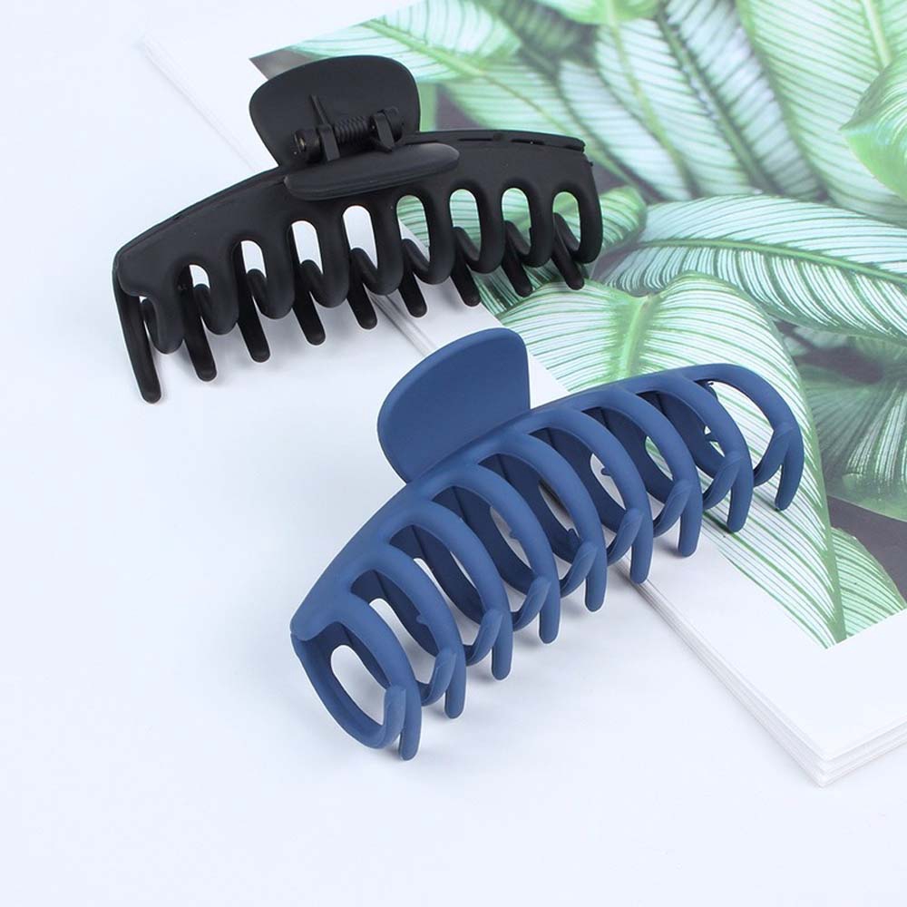 Kẹp Tóc Nhựa Cỡ Lớn Màu Trơn Cho Nữ