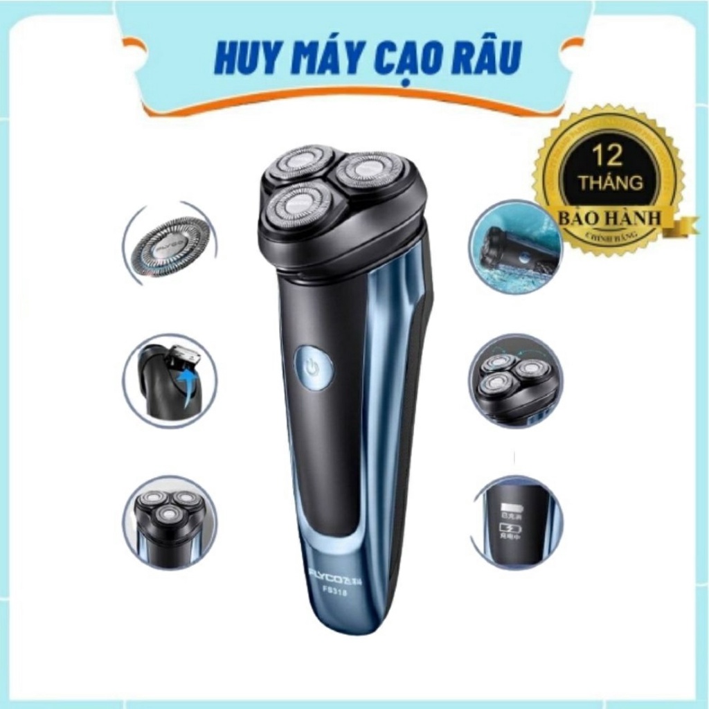 Máy cạo râu FLYCO FS318, hàng cao cấp,chống nước và chống kẹt râu thông minh