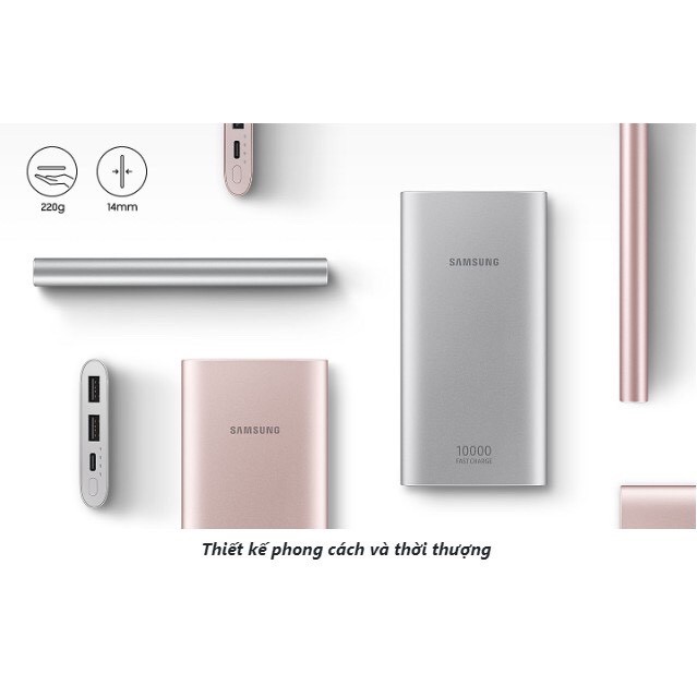 Pin sạc dự phòng Samsung 10.000 mAh công suất 15W,2 cổng sạc - Sạc dự phòng samsung tương thích nhiều dòng