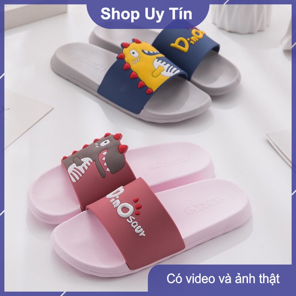 Dép Quai Ngang Dino, Dép Khủng Long Cute Lạc Lối, Nhựa Lite Siêu Dẻo DP32