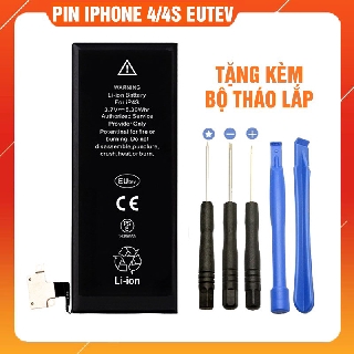 Pin IP4/4s-EUTEV -Bảo hành 12 tháng-Hoàn tiền 100% nếu ko hài lòng