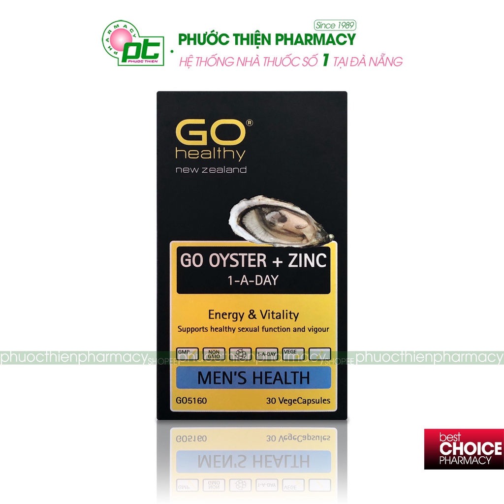 Go Oyster plus Zinc viên tinh chất hàu biển nhập khẩu New zealand - Tăng chất lượng tinh trùng, sinh lý testosterone nam