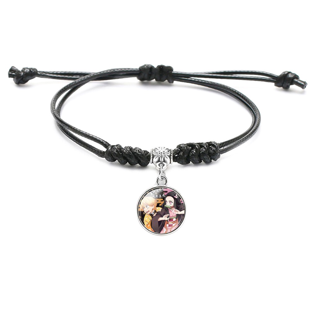 Vòng tay mặt kim loại họa tiết hoạt hình Thanh Gươm Diệt Quỷ phong cách Nhật Bản