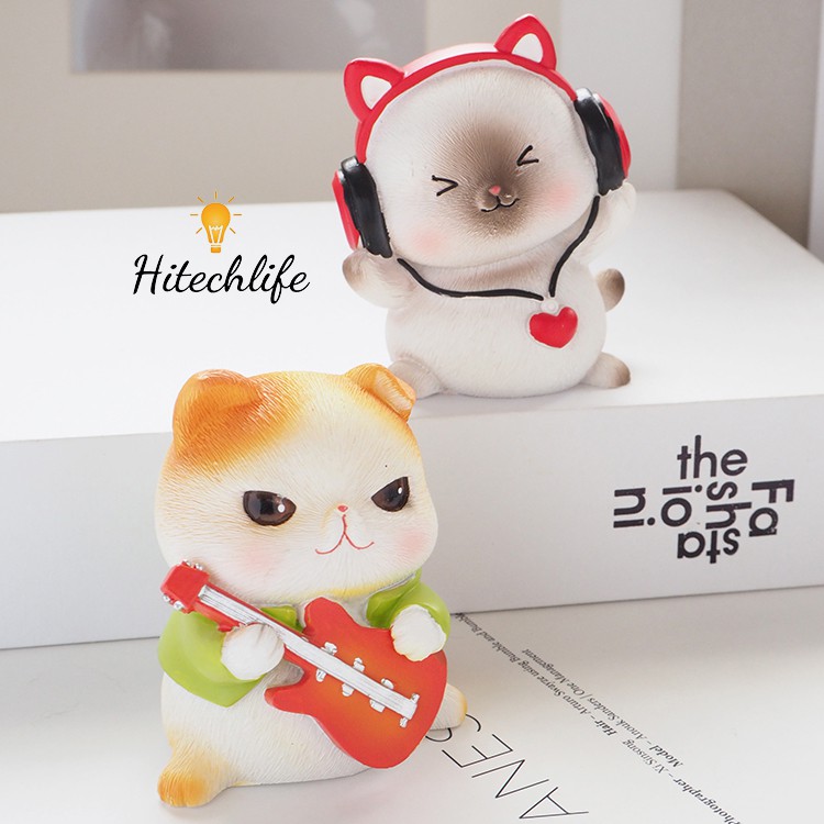 Phụ Kiện Trang Trí Xe Hơi Ban Nhạc Mèo Trang Trí Taplo Ô Tô, Bàn Làm Việc Siêu Ngộ Nghĩnh - Phụ Kiện Oto Hitechlife | BigBuy360 - bigbuy360.vn