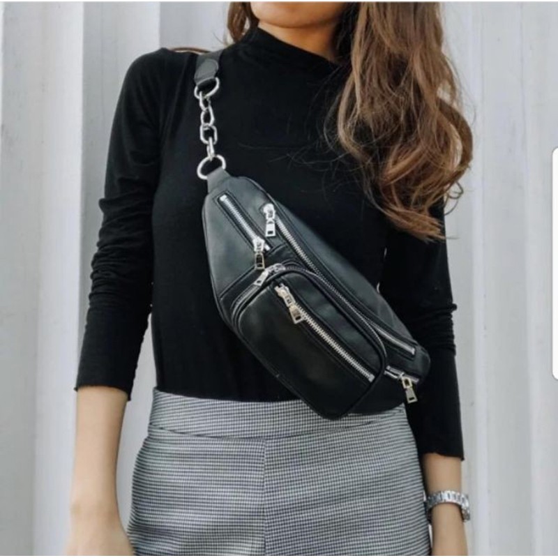 Túi bao tử đeo chéo nam nữ chất liệu da pu cao cấp