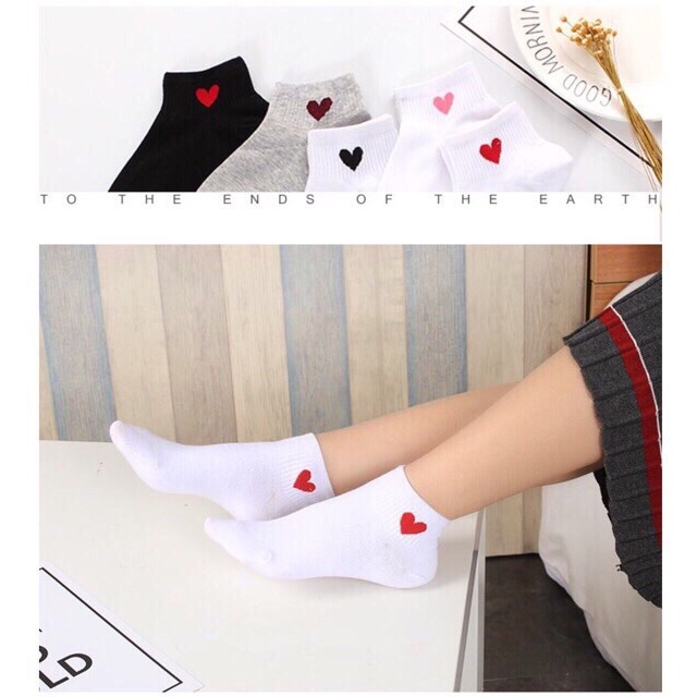 Set 10 đôi tất Nữ Cổ Ngắn Hàn Quốc Cotton Thoáng Mát