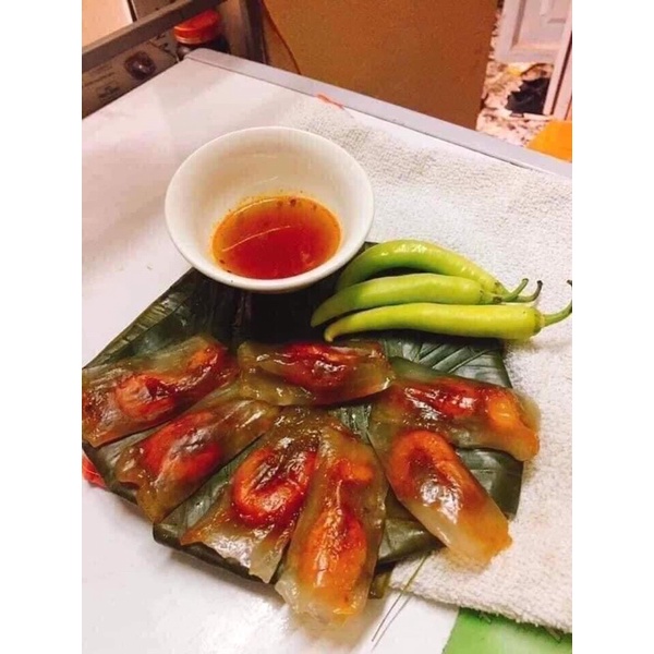 Sét 30c bánh bột lọc Huế kèm nước chấm & ớt xiêm xanh