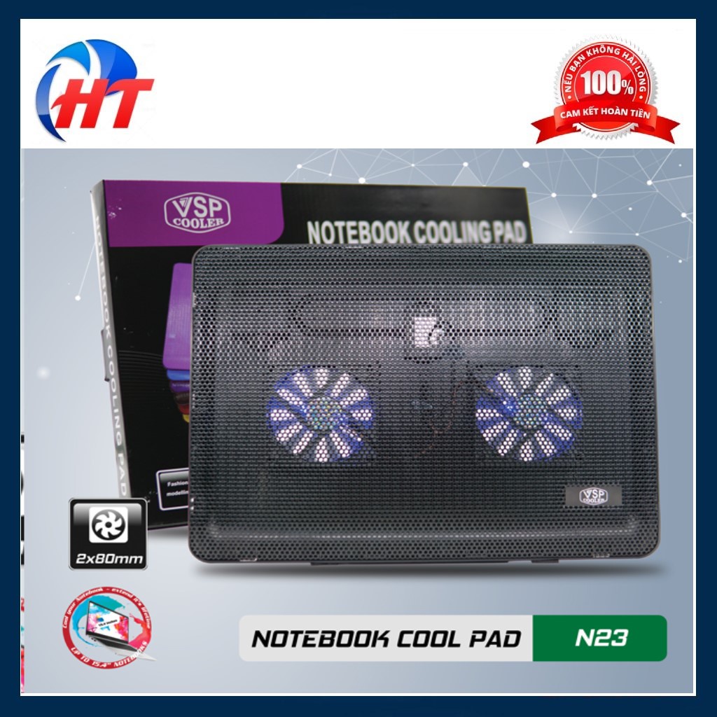 Đế tản nhiệt Fan VSP Cooler N23 (2*Fan 8cm )