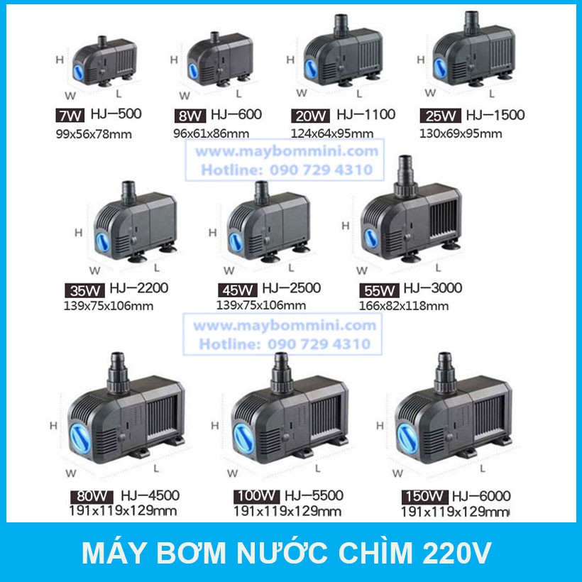 Máy Bơm Chìm 220V HJ-1100 900L