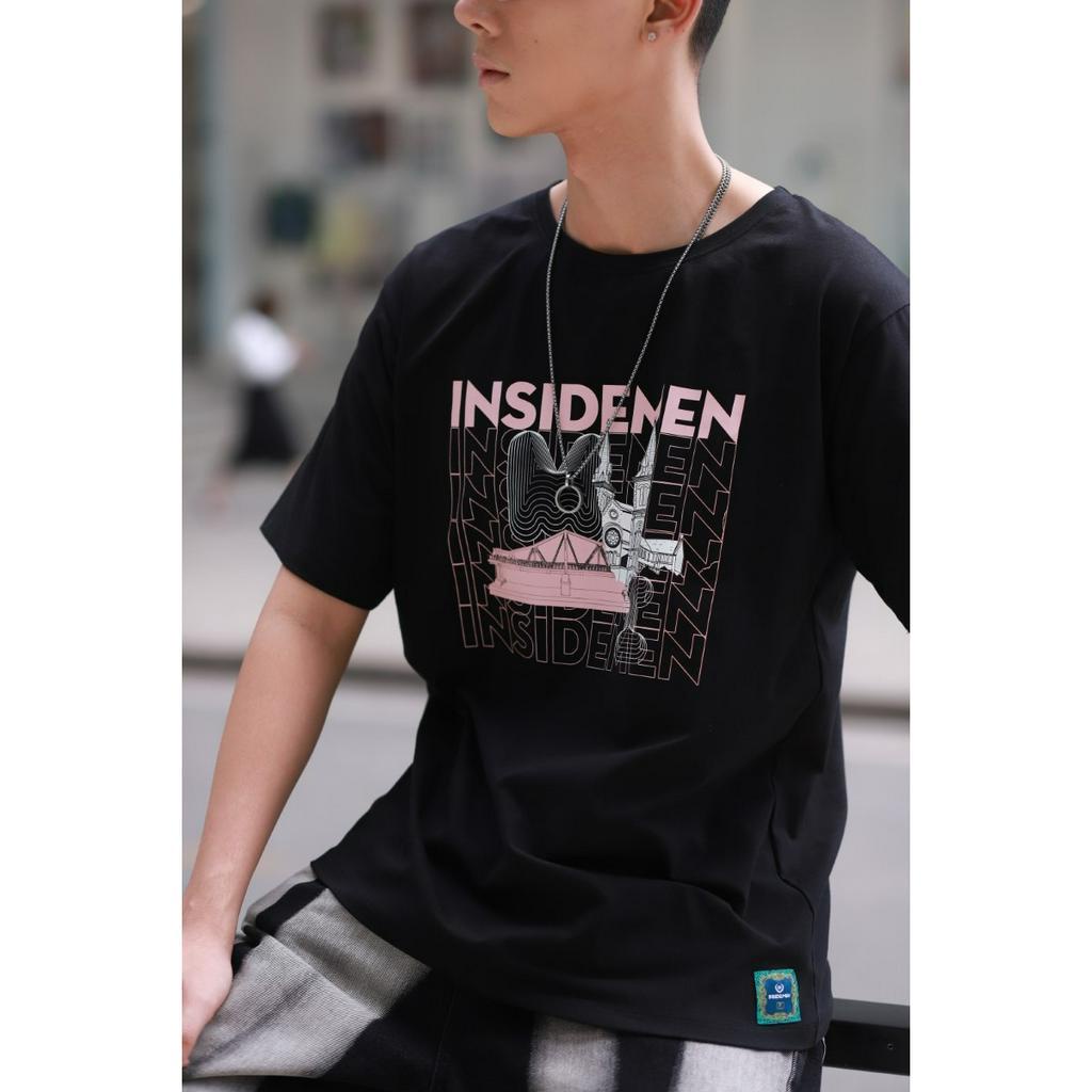 Áo thun INSIDEMEN chất 100% Cotton form rộng Unisex tay lỡ nam nữ local brand basic ITS025S3