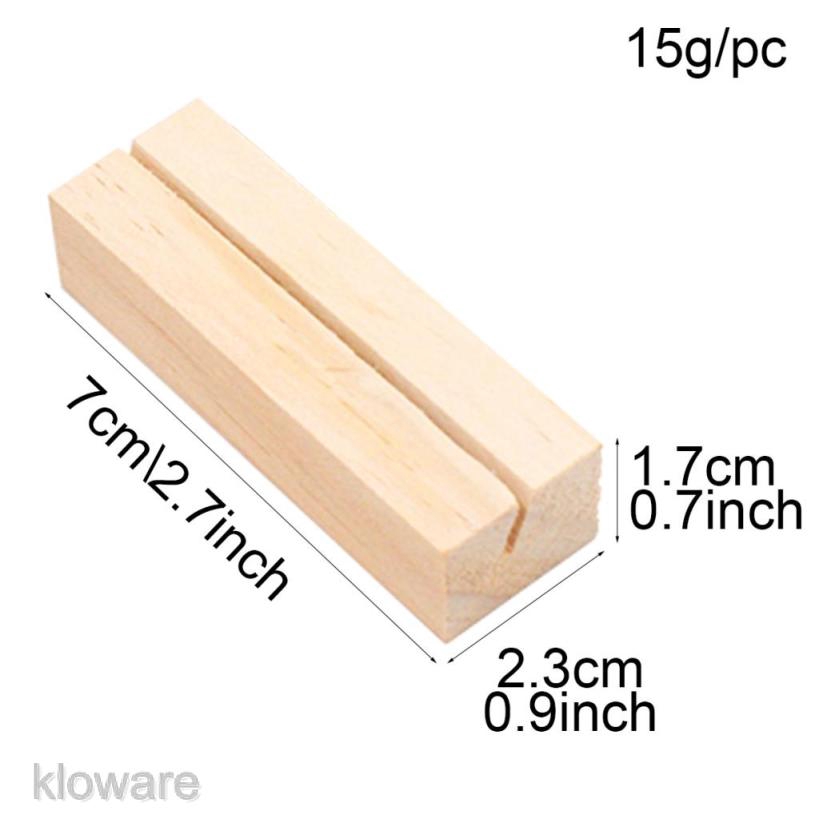 Bộ 10 Đế Gỗ Kẹp Ảnh / Thẻ Ghi Nhớ Để Bàn Tiện Dụng