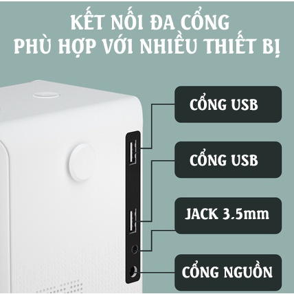 Máy chiếu cho điện thoại, máy chiếu mini KAW-K550, Kết nối điện thoại máy tính, kết nối wifi, Độ phân giải 1080