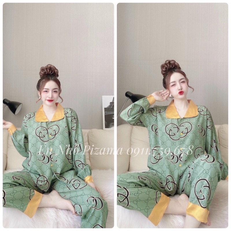 Đồ Bộ Pijama Bigsize Tay Dài Lụa Mai Ngô Cao Cấp 50kg-110kg | BigBuy360 - bigbuy360.vn