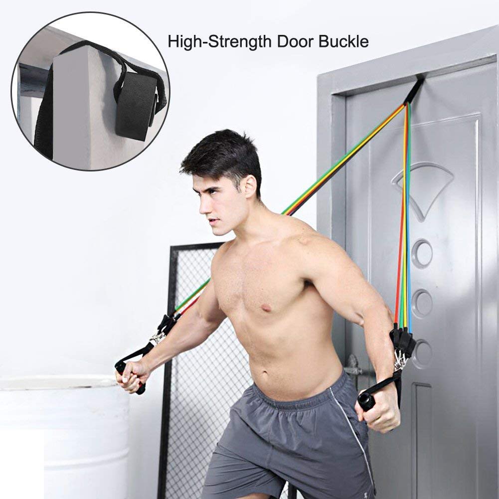 [FREESHIP] Bộ 5 dây kéo chất lượng tập thể thao, thể hình, tập gym đa năng tại nhà- Loại tốt, có bảo hành, sai hoàn tiền