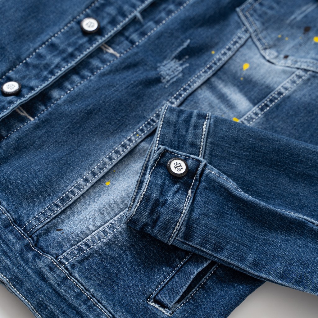 Áo Khoác Jean Nam Kenta Xanh Đen AKJ0009