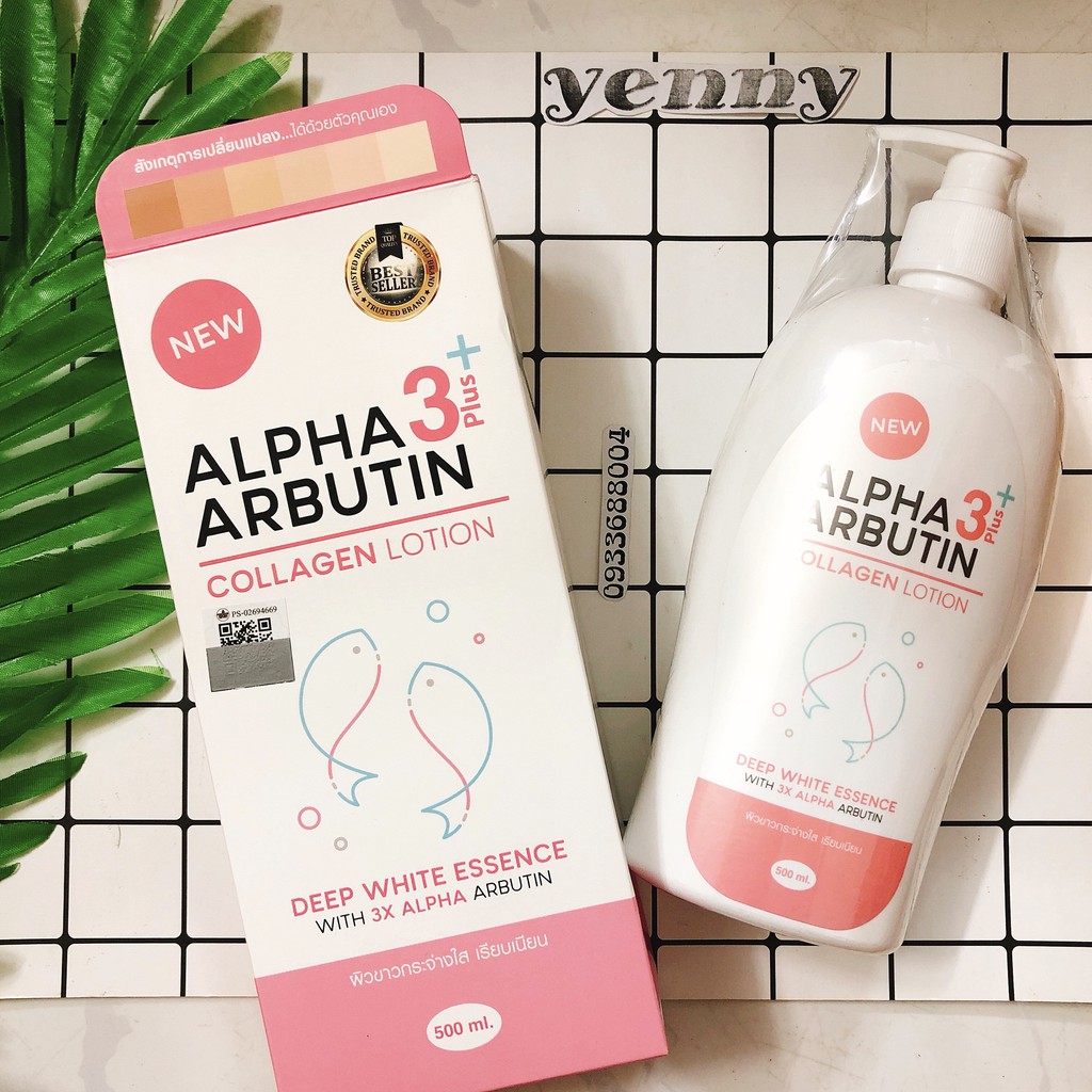 Dưỡng thể Alpha Arbutin Collagen Lotion 500ml - 3 Plus+