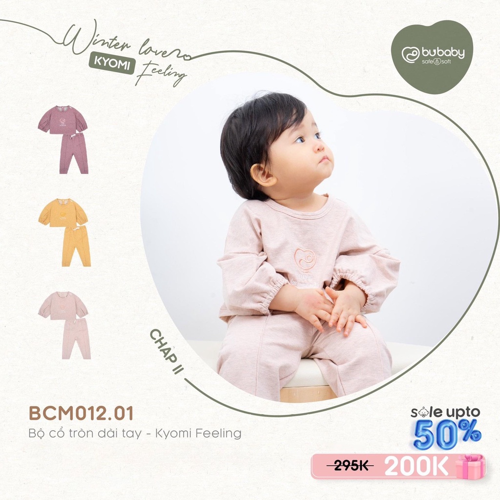 Bộ cổ tròn dài tay - Kyomi Feeling cho bé hãng Bu baby