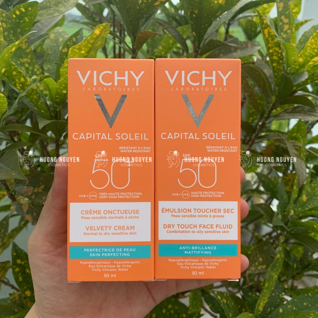 [Bạn mới nhập COSHBM -50% đơn 0Đ] Kem Chống Nắng Vichy Capital Soleil SPF50 Emulsion Toucher Sec Anti-Brillance 50ml