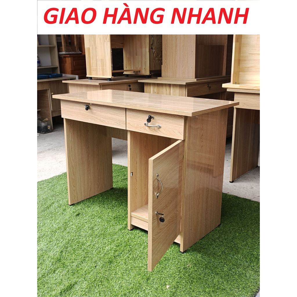 Bàn làm việc gỗ ép tại nhà và cho văn phòng có hộc khóa y hình chắc chắn HCM GIÁ RẺ