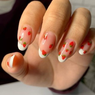 Sticker dâu tây trang trí móng tay