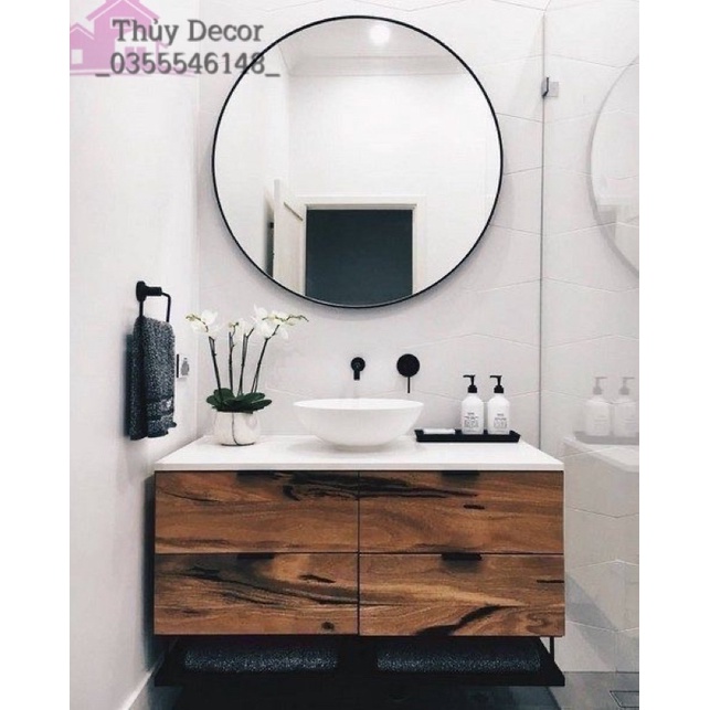 Gương nhà tắm ❌𝐇𝐚̀𝐧𝐠 𝐜𝐨́ 𝐬𝐚̆̃𝐧 ❌ gương treo tường đơn giản viền thép tĩnh điện cao cấp vip