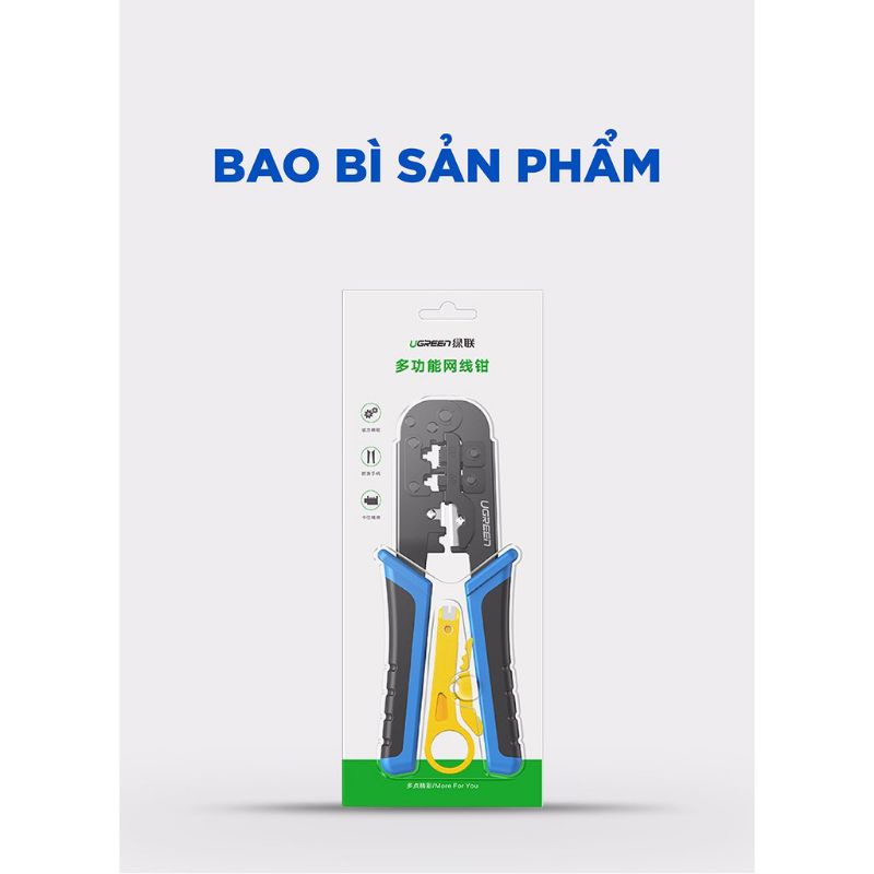 Kìm Bấm Mạng Đa Năng RJ45/RJ11 Ugreen 20102 Cao Cấp - Hàng Chính Hãng