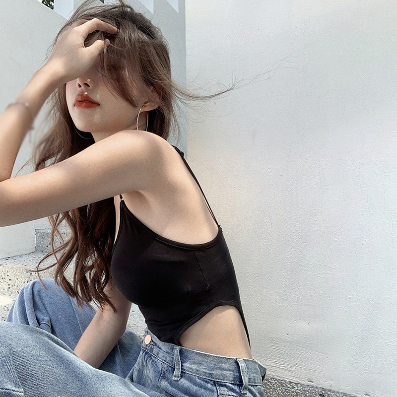 Áo liền quần Tay Ngắn Cổ Tròn Màu Sắc Thanh Lịch