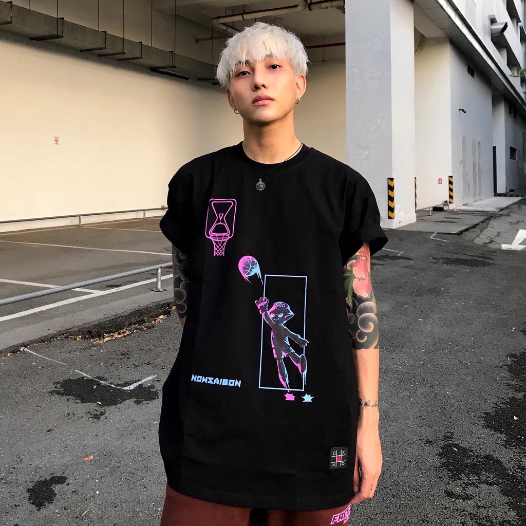 Áo thun Oversize bóng rổ - Áo thun unisex chất thun cotton dày dặn, full tag. ( V359)