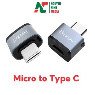 Đầu chuyển micro usb sang type c earldom ot62 - hàng chính hãng