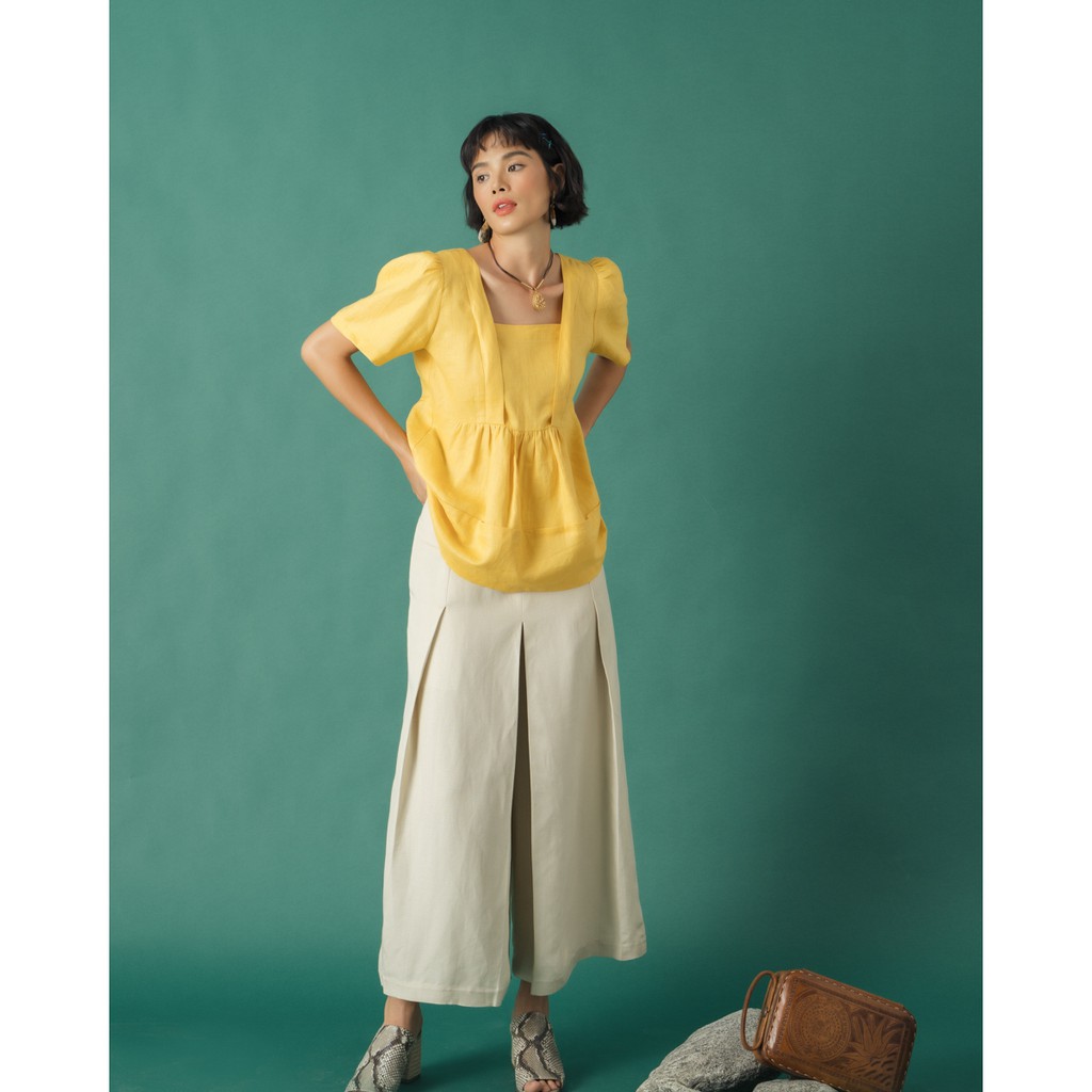 Áo Linen Vàng F2 Fashion &amp; Freedom