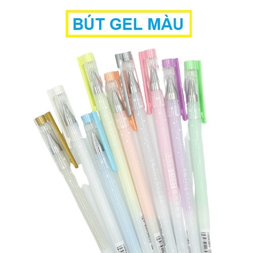 SET 9 Bút Color Pen - Bút mực Gel màu Neon Chenqi GP-M34A