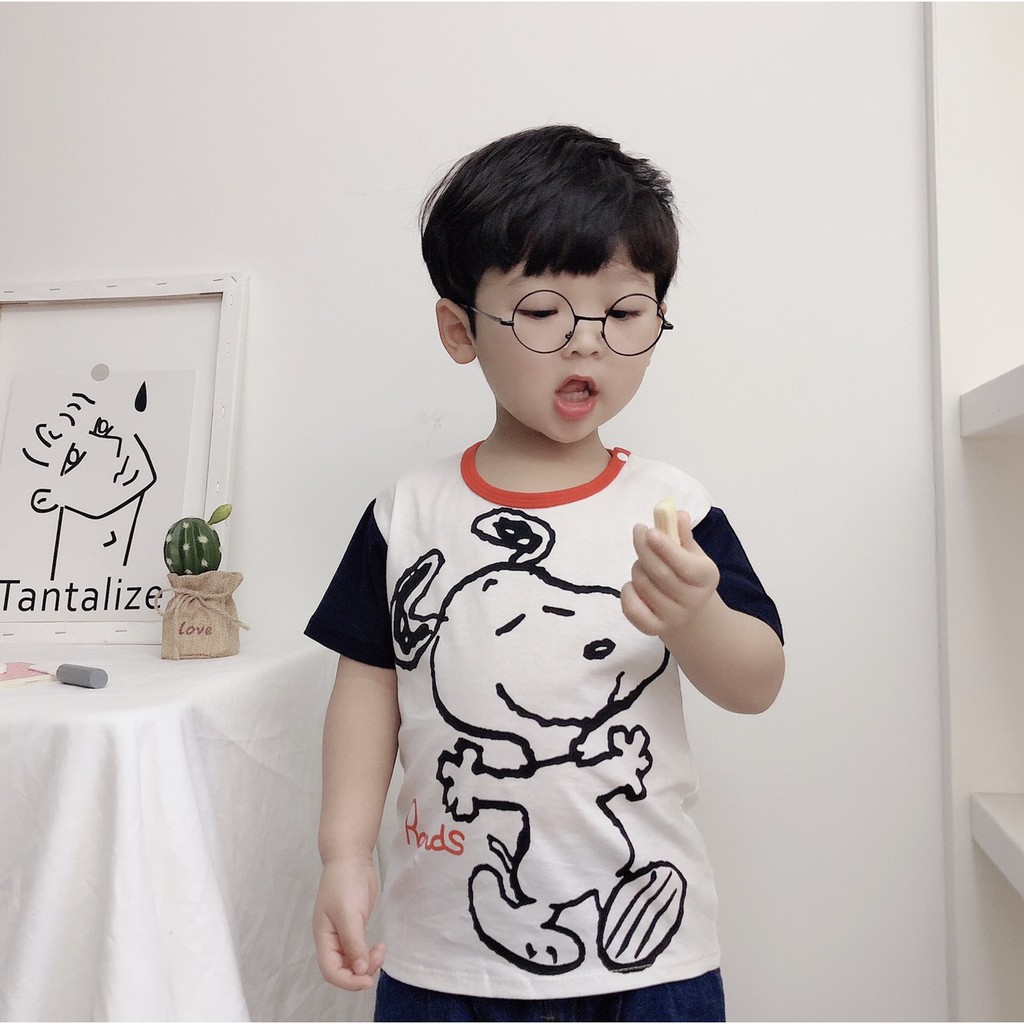 Áo thun bé trai quần áo bé trai sành điệu Snoopy chính hãng chất cotton siêu mềm mịn - Misolkids by huong274