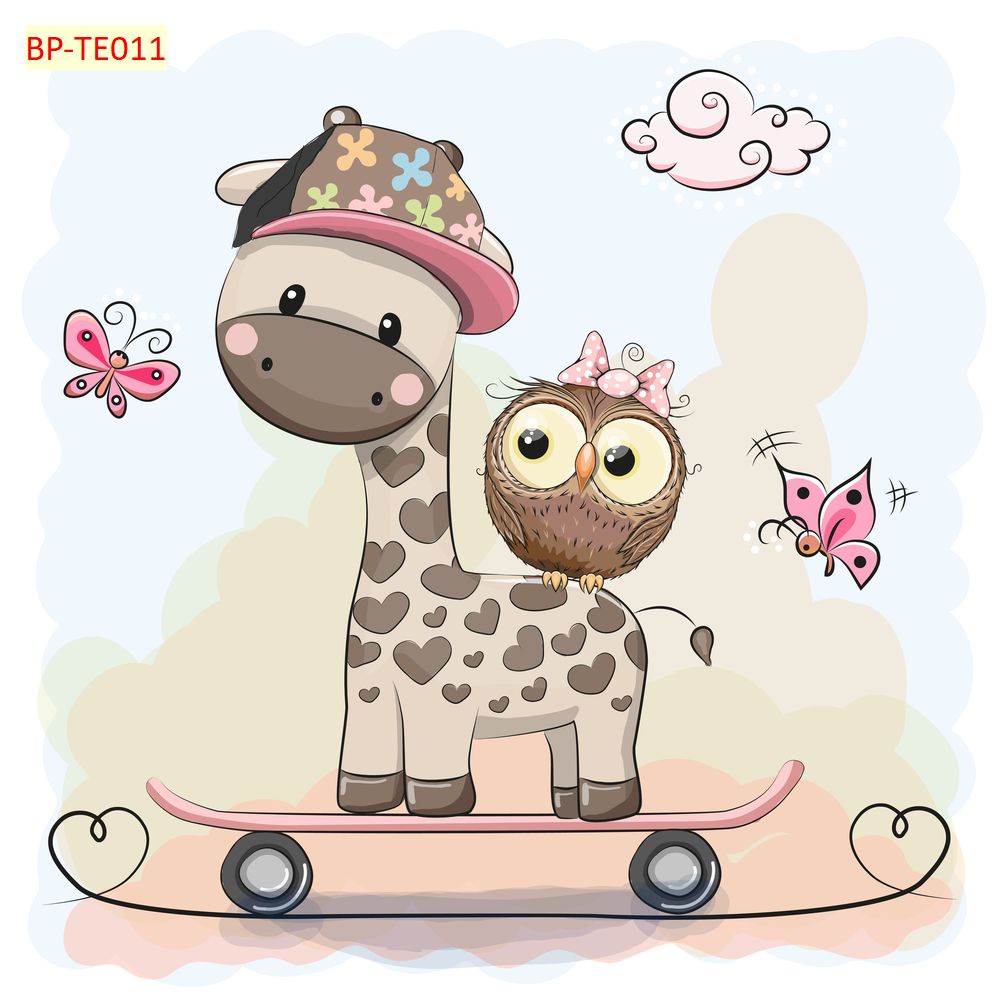 Tranh Dán Tường Phòng Trẻ Em Hoạt Hình Hiện Đại 3D đa dạng mẫu mã,  kích thước