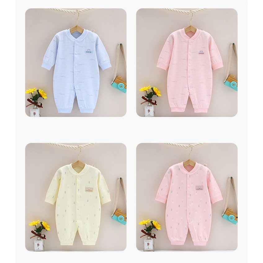 Body liền thân, Bodysuit dài tay cotton cho bé sơ sinh từ 3-14kg, hàng đẹp xuất Hàn - BD27