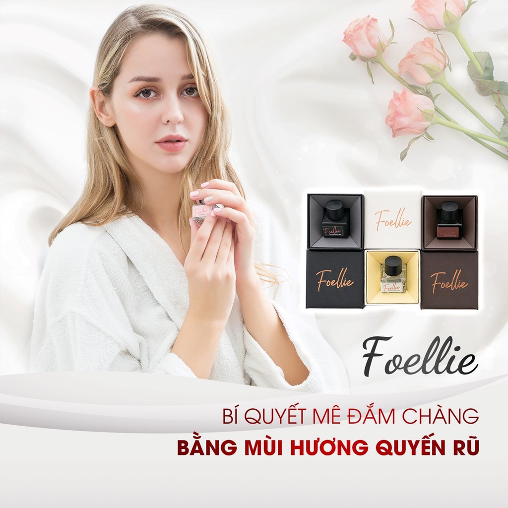 Nước Hoa Vùng Kín Hương Thơm Nồng Nàn, Mãnh Liệt Foellie Eau De Inner Beauty Perfume Bijou 5ml (Chai Đen - Best Seller)