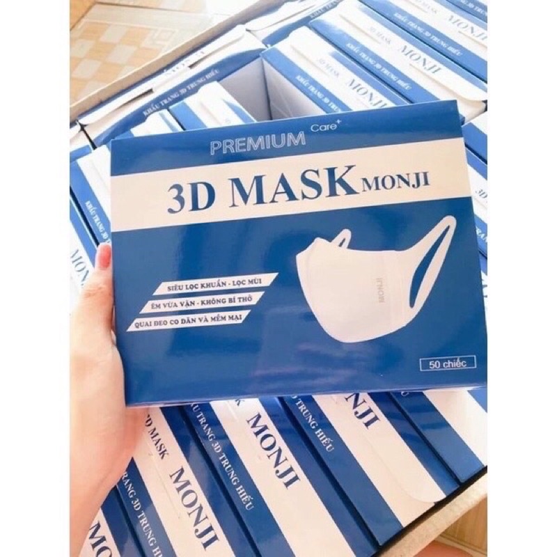 Khẩu Trang 3D MASK MONJI CHÍNH HÃNG [HỘP 50 CHIẾC]