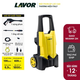 Máy phun xịt rửa xe áp lực nước 1800W Lavor SMART-PLUS130 (Thương hiệu Italia) bảo hành 1 năm