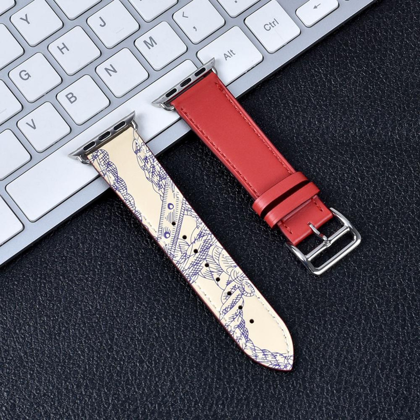 Dây đeo bằng da chất lượng cao phong cách thể thao cho đồng hồ Apple Watch iWatch 40mm 44mm 42mm 38mm Series 6 SE 5 4 3 2 1