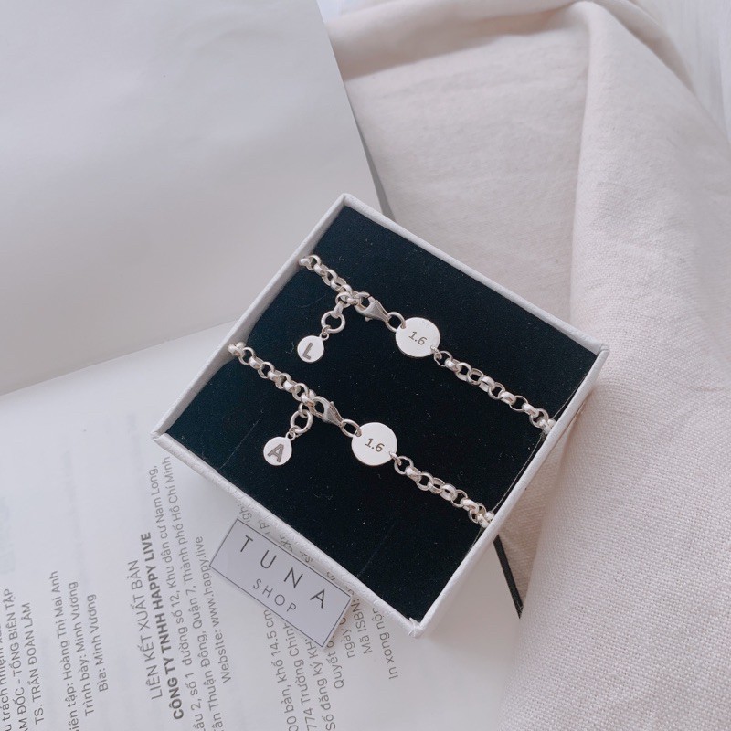 Vòng tay đôi THIẾT KẾ [𝑲𝒉𝒂̆́𝒄 𝒕𝒉𝒆𝒐 𝒚𝒆̂𝒖 𝒄𝒂̂̀𝒖] Lắc đôi Bạc _ 𝑨̉𝒏𝒉 𝒕𝒉𝒂̣̂𝒕 __ Cam kết chuẩn Bạc_TUNASHOP