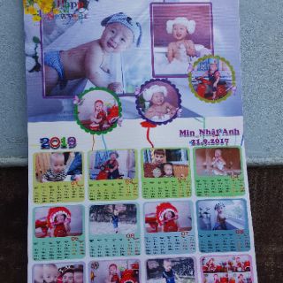 Lịch lụa in hình size cực đại (50x75)