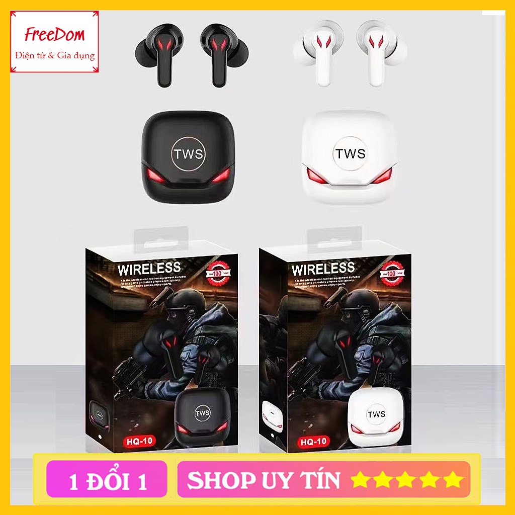 Tai nghe bluetooth gaming Audio365 HQ-10 5.0 TWS, Bass mạnh mẽ, độ trễ thấp, Pin trâu - tương thích mọi thiết bị