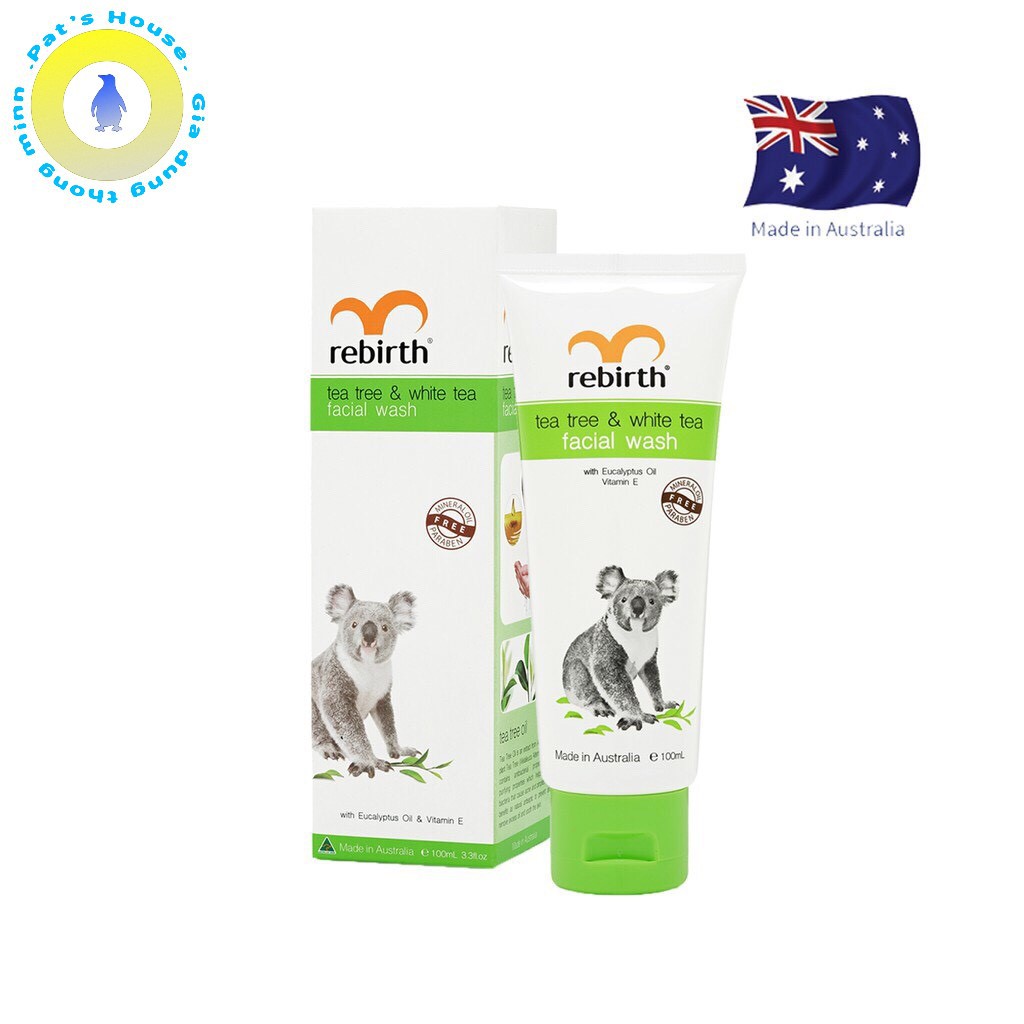 [HÀNG ÚC AIR] Sữa rửa mặt Rebirth tinh chất trà xanh kết hợp trà trắng xách tay chính hãng