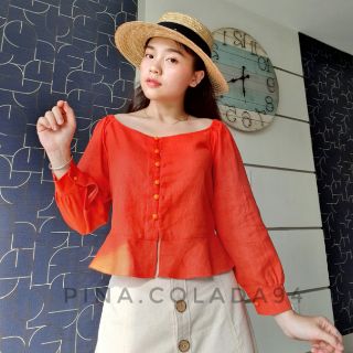Áo linen babydoll - 2 màu