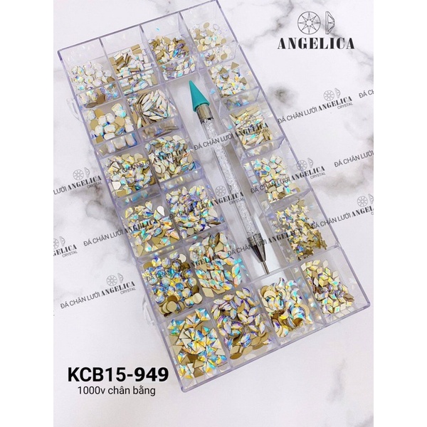 khay đá khối cao cấp chân vàng ~ 1000 viên - 2200v tặng kèm bút chấm đá cao cấp