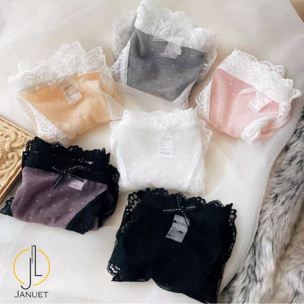 Quần Lót Nữ Tam Giác Gợi Cảm Lụa Tơ Cao Cấp Viền Ren CHJA07