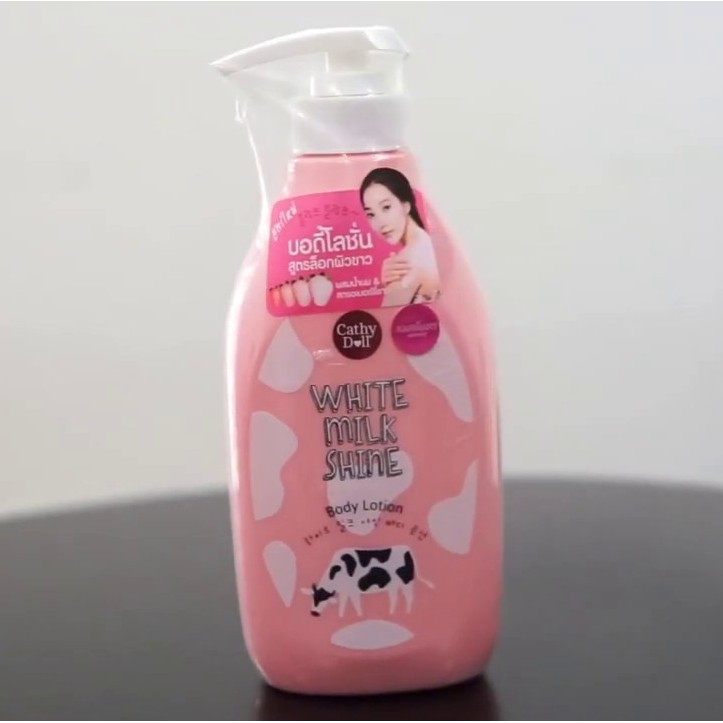 Sữa dưỡng thể sữa bò Cathy Doll White Milk Shine Body Lotion 450ml làm trắng, săn chắc da