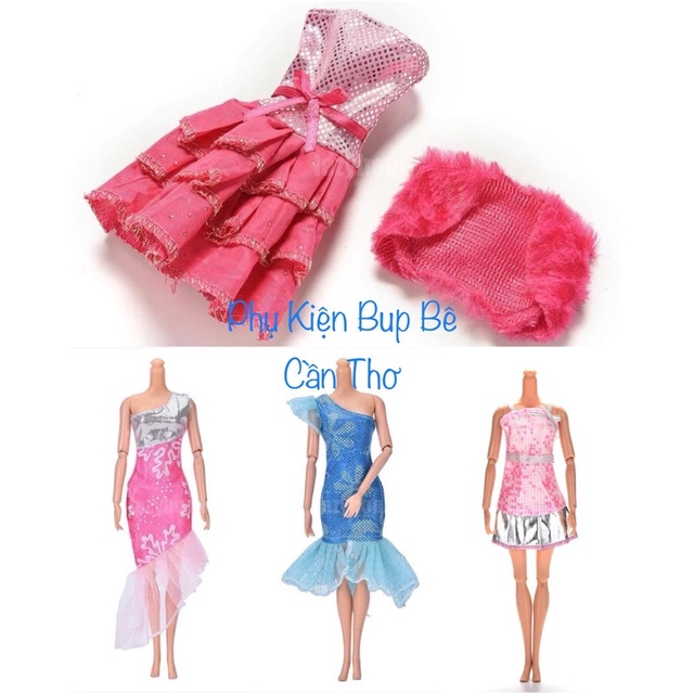 Đầm váy thời trang cho bup bê Barbie, Xinyi, Licca… bup bê cao 30cm