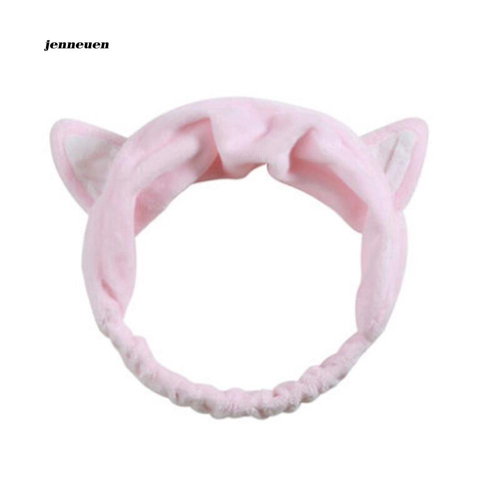 [Hàng mới về] Băng đô tai mèo co giãn tiện dụng cho rửa mặt/trang điểm cho nữ