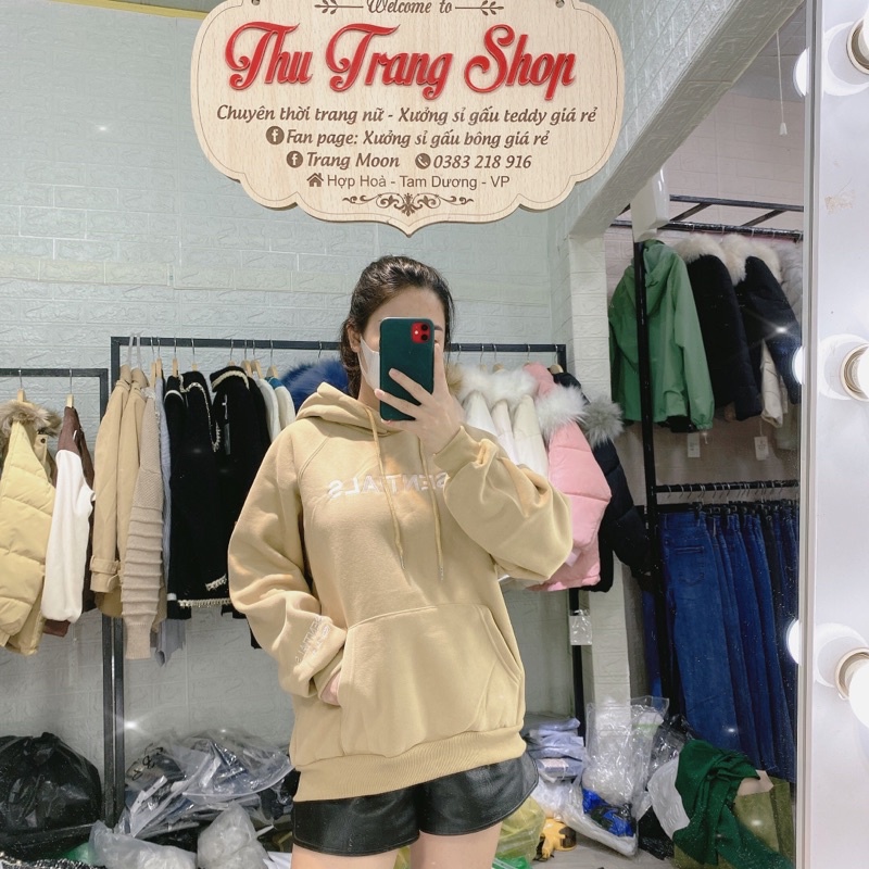 Áo nỉ Hoodie essential , áo nỉ bông hoodie unisex nam nữ loại 1 kèm ảnh thật shop tự chụp | BigBuy360 - bigbuy360.vn